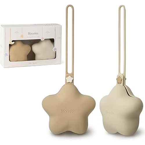 Moonkie Silicone Pacifier Holder Cases