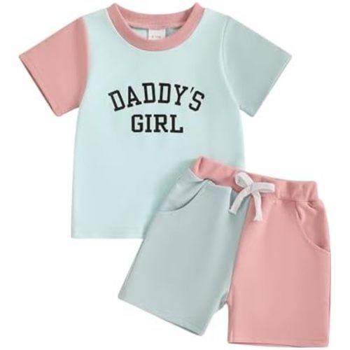 Toddler Baby Girl Summer Outfit Short Sleeve T Shirt Top Casual Shorts Set Infant Newborn Clothes 6 12 18 24 Month