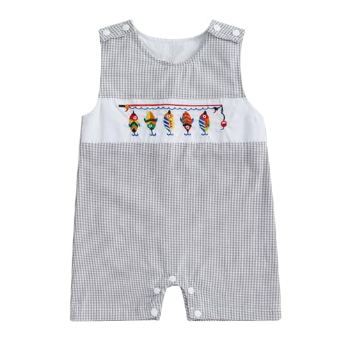 BemeyourBBs Newborn Baby Boy Romper Sleeveless Jumpsuit One Piece Outfit Overall Summer Clothes