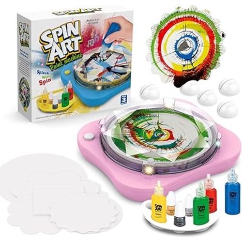 Arts and Crafts for Kids Ages 4-8,Paint Spin Art Machine for Kids,Art Craft Set for 6-9 Year Old,Painting Spinner Toys Kits Set,Art Supplies Birthday Gifts for Boy Girl Ages 6 7 8 9 10 11 12 13