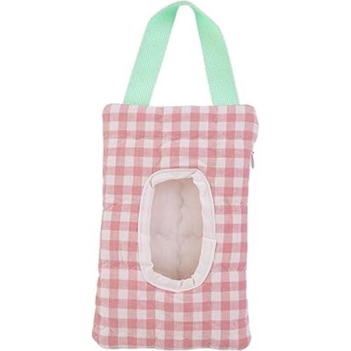 Quilted Baby Wipe Holder Floral Diaper Pouch Portable Quilted Wipes Bag for Car, Stroller