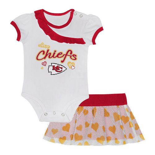 Newborn & Infant Kansas City Chiefs Love My Team Bodysuit & Skirt Set