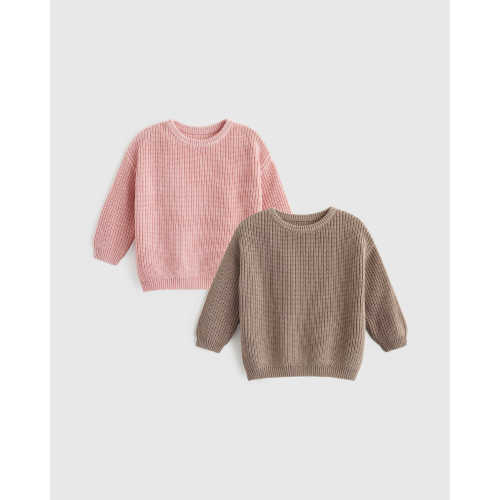 100% Organic Cotton Fisherman Tunic Sweater 2-Pack