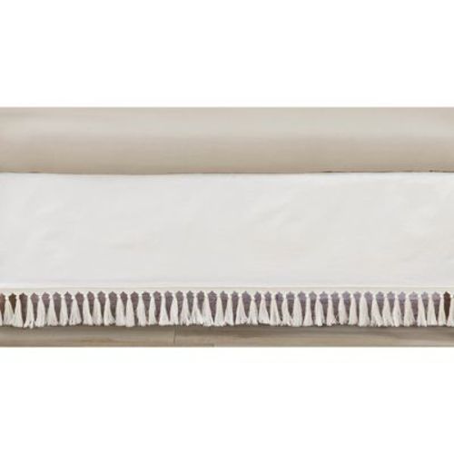 Sweet Jojo Designs Boy or Girl Gender Neutral Unisex Baby Crib Bed Skirt Desert Sun Collection Solid Off White