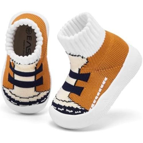 Baby Shoes Girls Boys Baby Sock Shoes with Grip Infant First Walker Shoes Toddler Slipper Non Slip