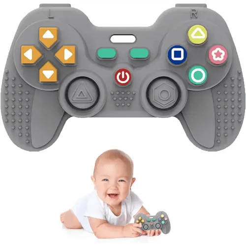 Hooku Silicone Teething Toys for Babies 0-6 Months, Teethers for Babies 6-12 Months, Remote Teether for Baby, Sensory Toys for Babies, Baby Chew Toys