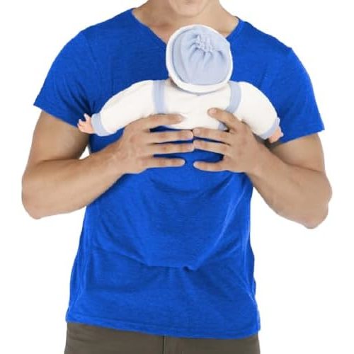 Men's Baby Carrier Soothe V Neck Short Sleeve Kangaroo T Shirt