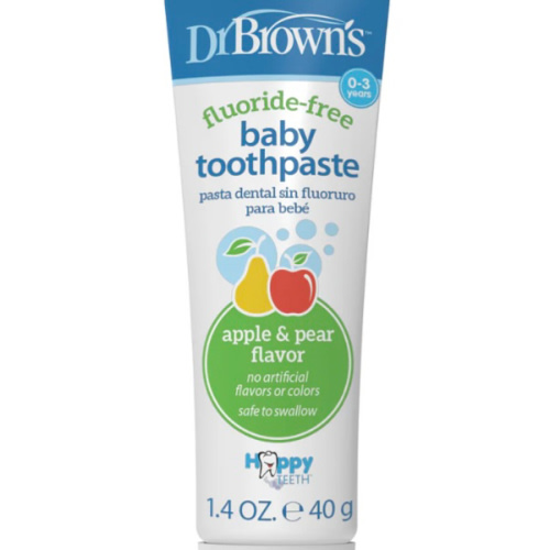 Dr. Brown’s™ Fluoride-Free Baby Toothpaste, Apple Pear, 1.4oz/40g, 1-Pack