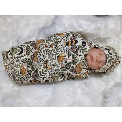 Mushroom Baby Blanket Hat or Headband Butterfly Swaddle - Etsy