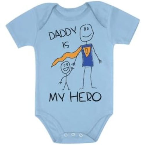 Tstars Daddy Is My Hero Fathers Day Baby Boy Girl Outfit New Dad Gifts I Love Papa Infant Bodysuit