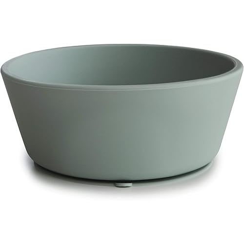 mushie Silicone Suction Bowl | BPA-Free Non-Slip Design (Cambridge Blue)