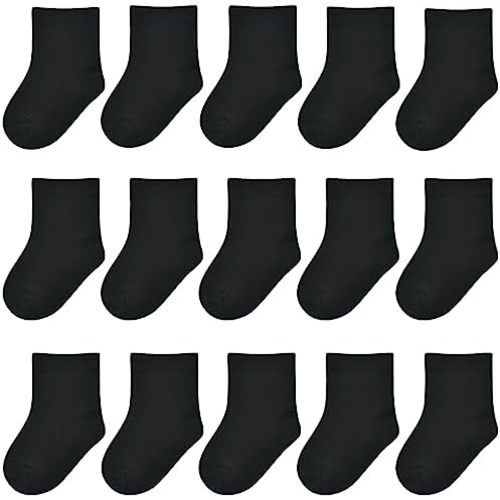Baby Socks - White Crew Socks for Newborns & Infants - 15 Pack (0-3/3-6/6-12 months) - Baptism & Christening - Girls & Boys