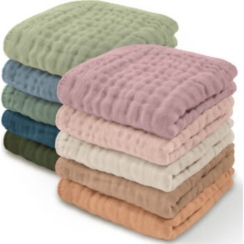Muslin Washcloths - Pack of 10
