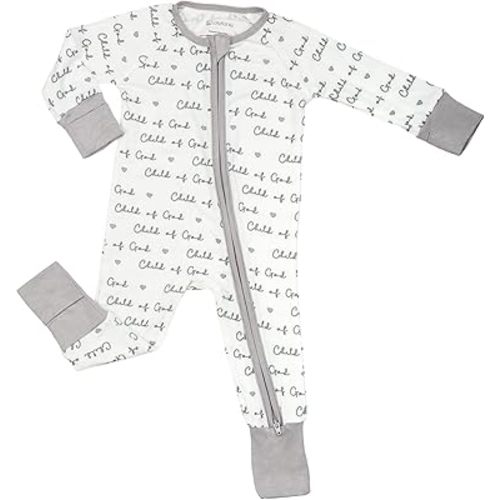 LollyBanks Baby Pajamas, 2-Way Zipper Romper, 95% Viscose Made from Bamboo and 5% Spandex, Baby Sleepers
