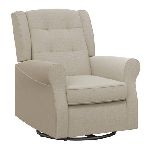 Baby Relax Eden Nursery Tufted Wingback Gliding Chair - Cream