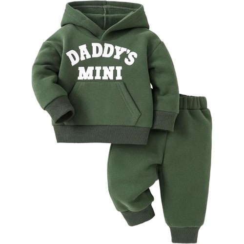 Toddler Baby Boy Fall Clothes Long Sleeve Hoodie Sweatshirts Pants Set Infant Winter Outfits