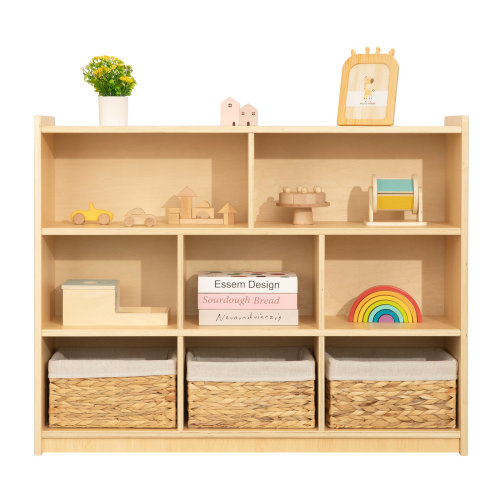 Latitude Run® 8 Compartment Montessori Shelf, Ideal Toy Storage with Back 31.5'' H X 44.6'' L & Reviews | Wayfair