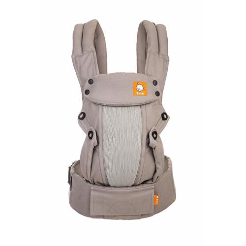 Baby Tula Coast Explore Mesh Baby Carrier 7 – 45 lb, Adjustable Newborn to Toddler Carrier, Multiple Ergonomic Positions Front and Back, Breathable – Coast Overcast, Light Gray with Light Gray Mesh