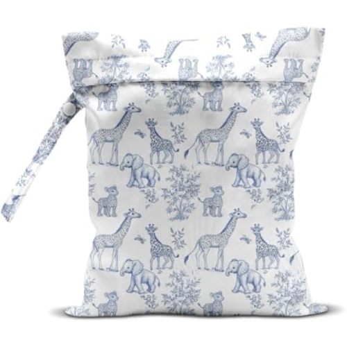 Wet Bag for Baby Swimsuit Kids Wet Dry Bag for Breast Pump Parts Diaper Bag Toiletries Daycare Organizer Beach Vacation Essentials Blue Balloons Grandmillenial Style Waterproof Travel Laundry Bags