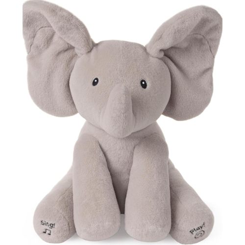 GUND Baby Animated Flappy the Elephant Plush, Singing Stuffed Animal Baby Toy for Ages 0 and Up, Gray, 12"