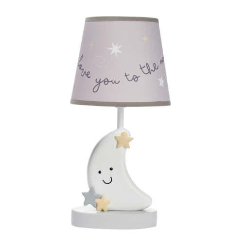 Little Star Celestial Moon Nursery Lamp with Shade and Bulb – Lambs & Ivy