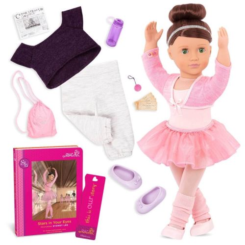 Our Generation Sydney Lee With Storybook & Outfit 18" Ballet Doll
