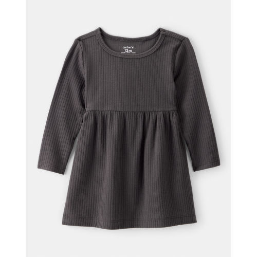 Baby Girl Long-Sleeve Dress - Black - Carter's | Carter's