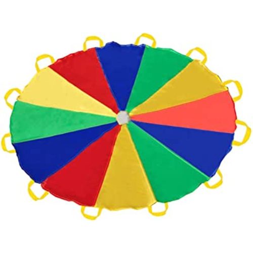 Sonyabecca Parachute 8 Feet 10 Feet 12 Feet for Kids with 9 Handles 12 Handles Play Parachute for 8 12 Kids Tent Cooperative Games Birthday Gift