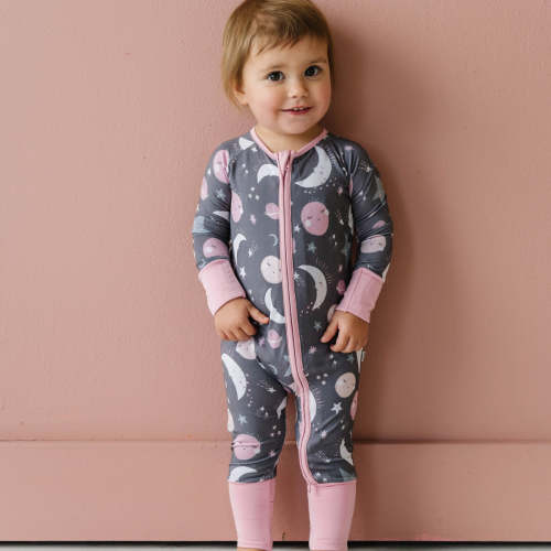 Pink To the Moon & Back Zippy (Size: 0-3 Months)