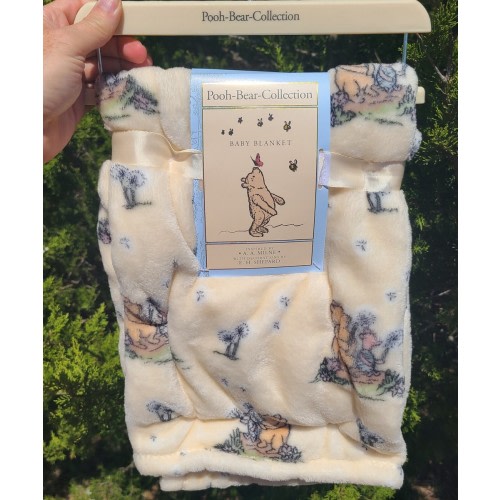 Winnie the Pooh Baby Blanket 30"x40" Soft Plush Milne Shepard Inspired Gift