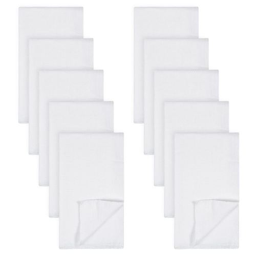 Gerber Unisex Baby Boys Girls Birdseye Flatfold Cloth Diapers Multipack White 10 Pack
