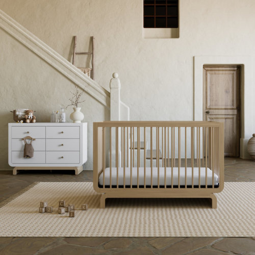 Santorini 5-In-1 Convertible Crib And 6 Drawer Dresser 2-Piece Nursery Set