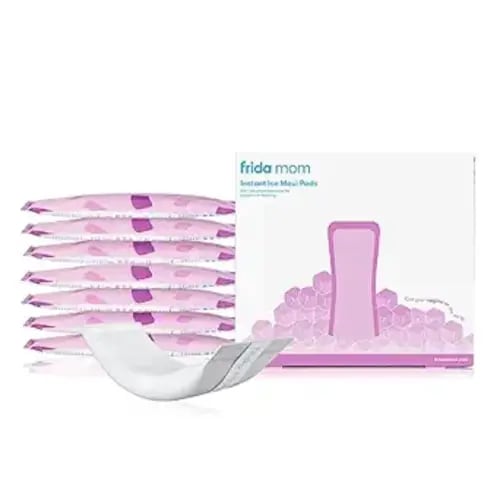 Frida Mom 2-in-1 Postpartum Absorbent Perineal Ice Maxi Pads | Instant Cold Therapy Packs and Maternity Pad in One Ready-to-use Padsicle for After Birth