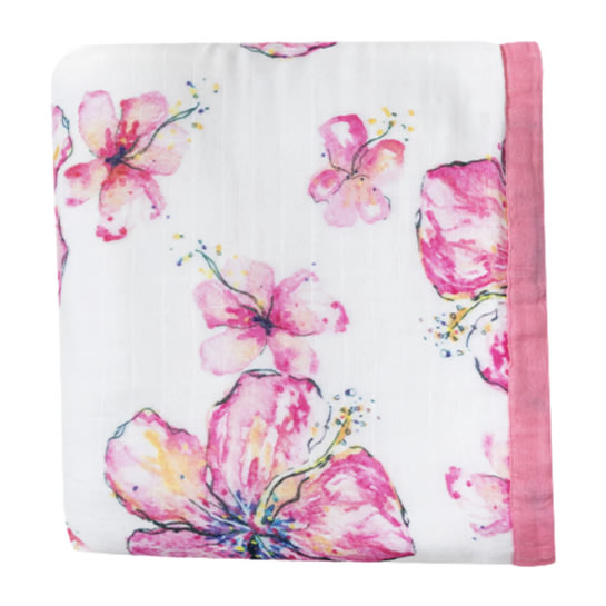 Hibiscus Kiss Baby Quilt