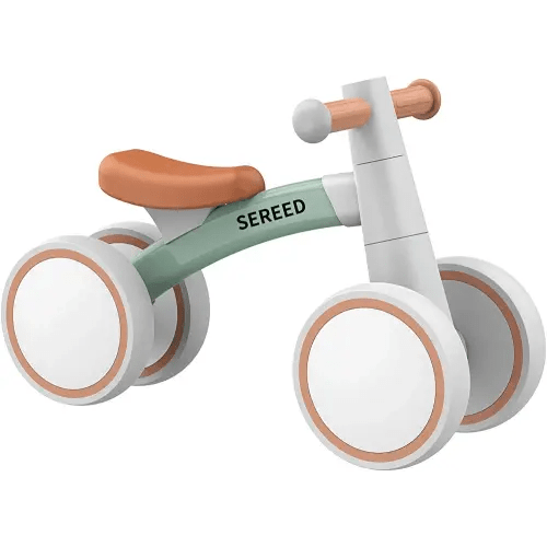 SEREED Baby Balance Bike for 1 Year Old Boys Girls 12-24 Month Toddler Balance Bike, 4 Wheels Toddler First Bike, First Birthday Gifts