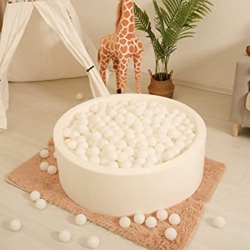Realhaha Ball Pit Balls 100 Play Balls Plastic Balls for Baby Girls Toddlers Kids Play Tent Pool Playhouse Playpen Party Decoration