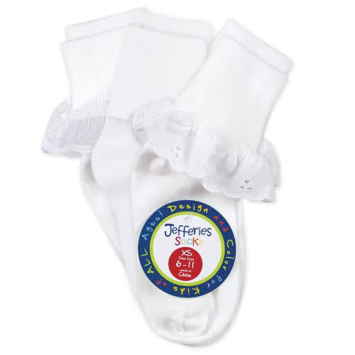 Jefferies Socks Girls Lace Socks 3 Pair