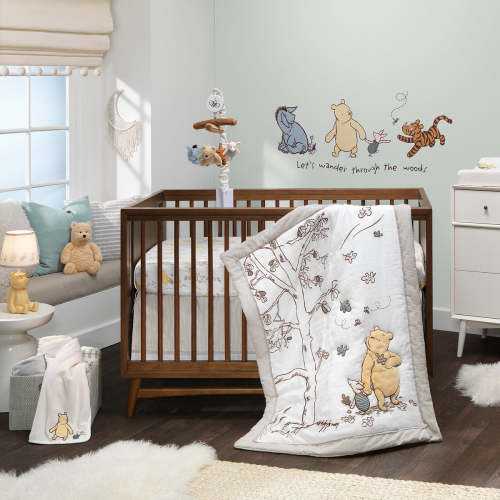 Storytime Pooh 3 Piece Crib Bedding | Shop 3 Piece Pooh Crib Bedding Set - Lamb & Ivy