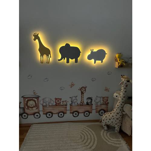 Safari Nursery Decor, Giraffe Lamp, Elephant Lamp, Dinosaur Lamp, Nursery Animal Lamp, Safari Nursery Animals, Nursery Decor, Kids Gift