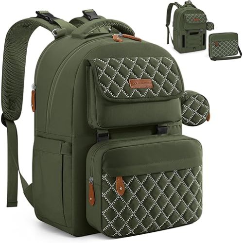 Maelstrom Large Diaper Bag,29L-45L Expandable Diaper Bag Backpack for 2 Kids/Twins Baby Stuff, with Removable Cross Body Bottle Bag for Mom/Dad,Stylish Baby Bag Gift for Boys/Girl-Army Green
