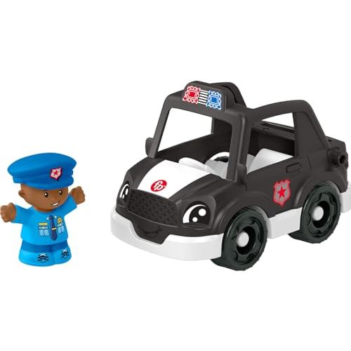 Fisher-Price Little People Toddler Toys Police Car Push-Along Vehicle & Figure for Pretend Play Preschool Kids Ages 1+ Years