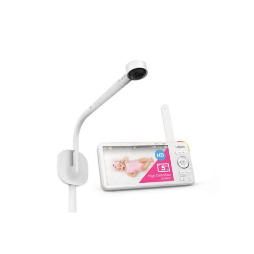 "VTech Baby Camera Video Monitor with 5"" Parent Unit and Over the Crib Camera 1080p HD"