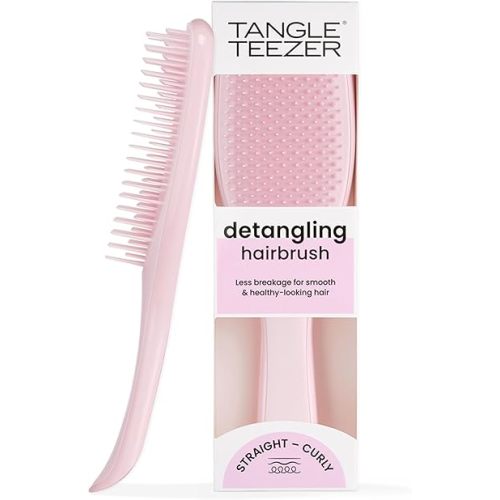 Tangle Teezer Ultimate Detangler Hairbrush for Wet & Dry Hair, Eliminates Knots & Reduces Breakage for All Hair Types, Millennial Pink