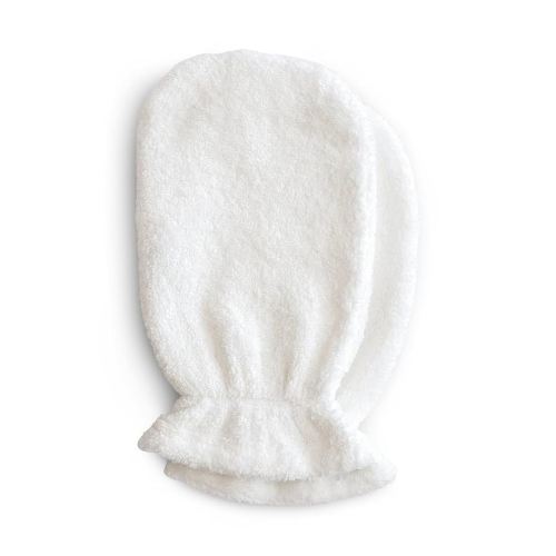 mushie Baby Bath Mitt | Organic Cotton | Pack of 2 (Pearl)