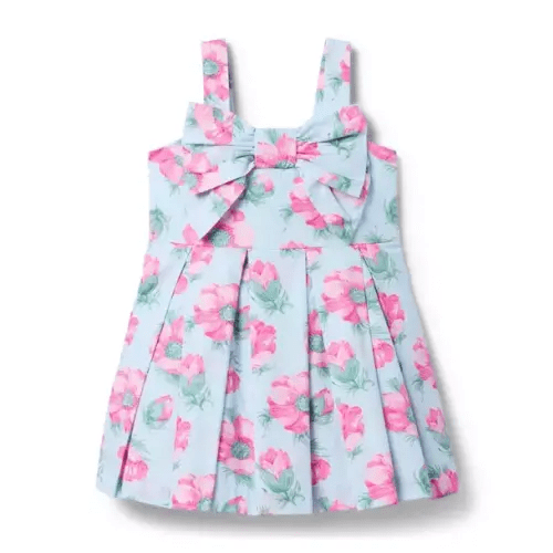 Girl Light Blue Floral The Blossom Bow Dress by Janie and Jack