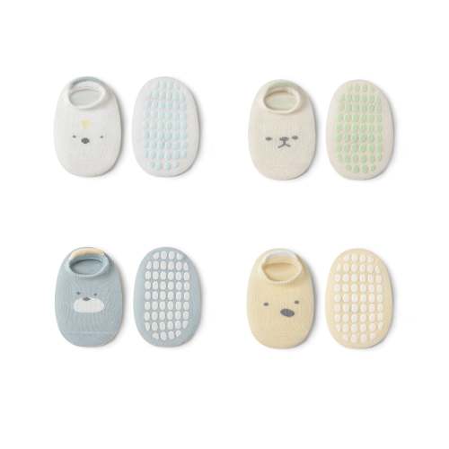Into The Wild Short- 4 Pairs of Stay-On Baby & Toddler Non-Slip Socks