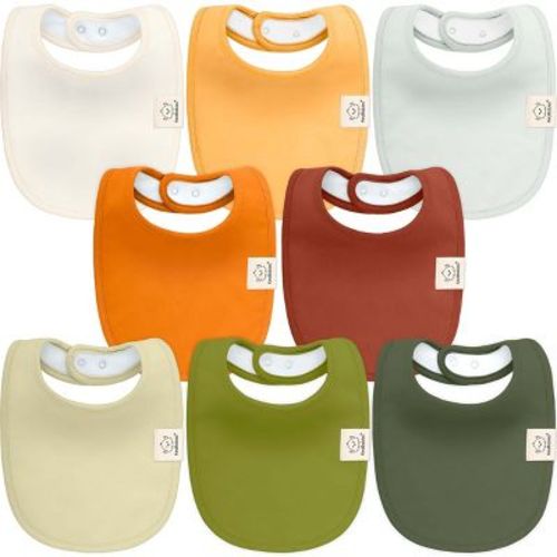 KeaBabies 8pk Organic Baby Bibs for Boy, Baby Drool Bib for Baby Boys and Girls, Newborn Teething Bibs (Wilderness)