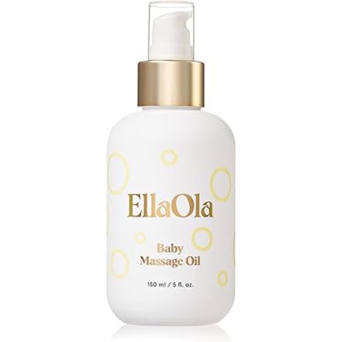 Organic Moisturizing Baby Massage Oil - Non Greasy Formula Made With Natural Jojoba, Sunflower, and Argan Oil to Hydrate Skin and Protect Against Cradle Cap | 5 fl. oz.