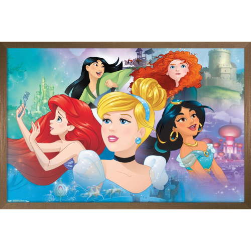 Disney Princess - Gaze Wall Poster, 14.725" x 22.375", Framed