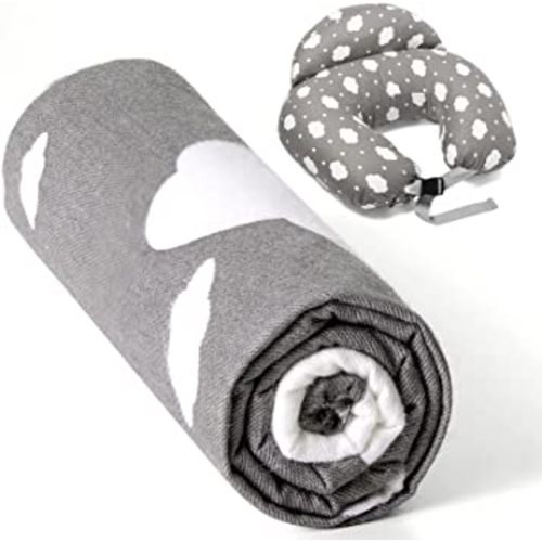 Momcozy Original Plus Size Nursing Pillow Cover, Fits All Breastfeeding Pillows, 100% Cotton Cover with Adjustable Waist Strap, Grey, Cover Only